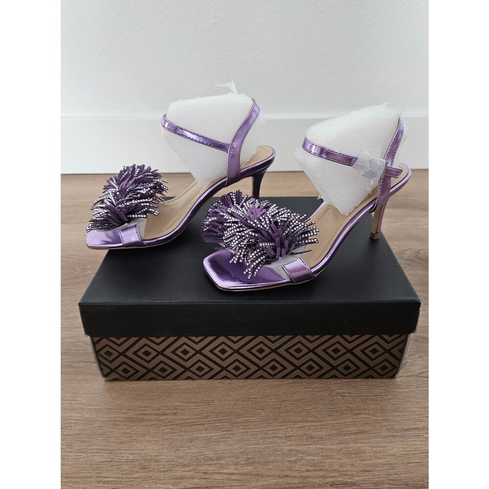 Charles David Purple Dainty High Heels Size 5.5 - Picture 4 of 13